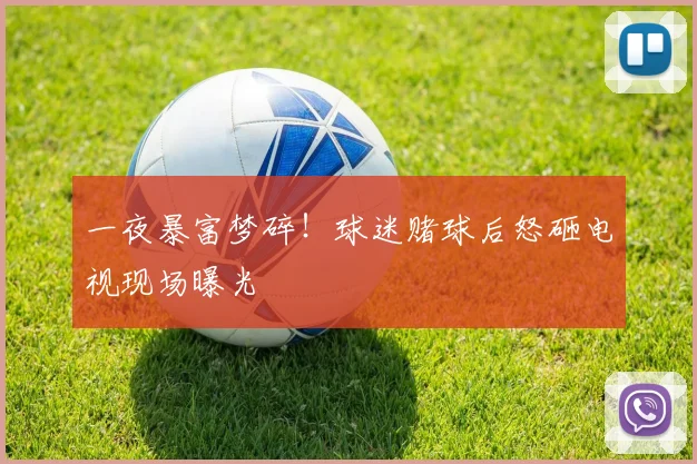 一夜暴富梦碎！球迷赌球后怒砸电视现场曝光